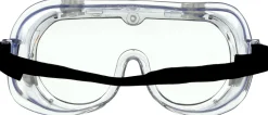 3M Goggle Chemical Splash, 1 Pack of Safety Goggles, Black Strap, Clear Lens