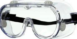 3M Goggle Chemical Splash, 1 Pack of Safety Goggles, Black Strap, Clear Lens
