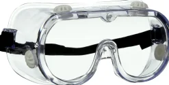 3M Goggle Chemical Splash, 1 Pack of Safety Goggles, Black Strap, Clear Lens