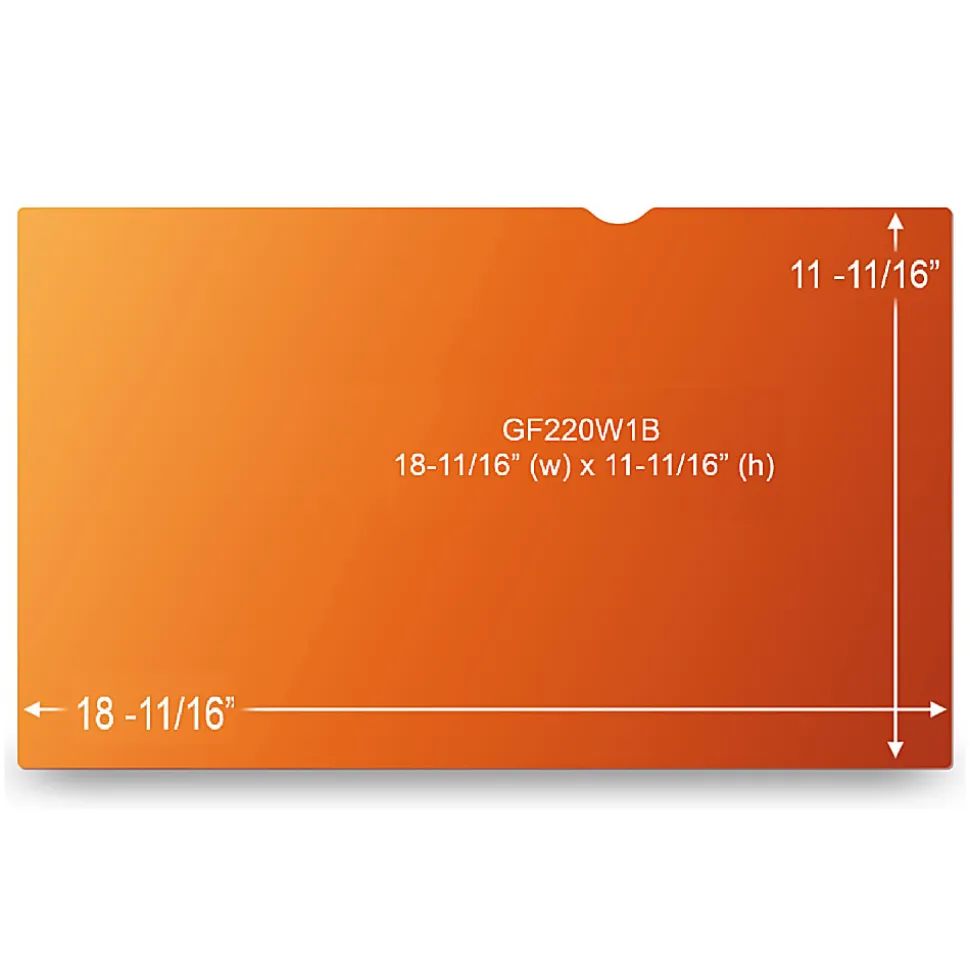 3M™ Gold Privacy Filter Screen for 22" Widescreen Monitors, 16:10 Aspect Ratio, Reduces Blue Light