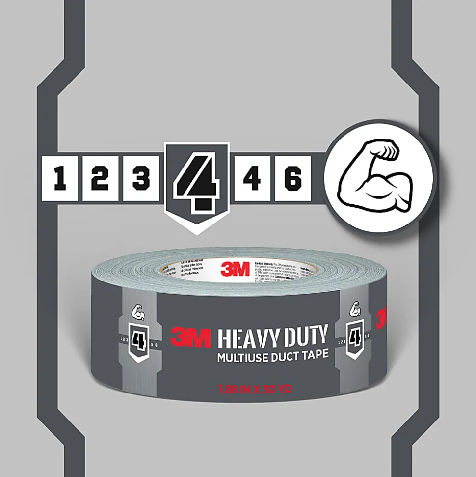 3M™ Heavy Duty Duct Tape 2145-2PK, 1.88in x 45yd, 2 Rolls/Pack