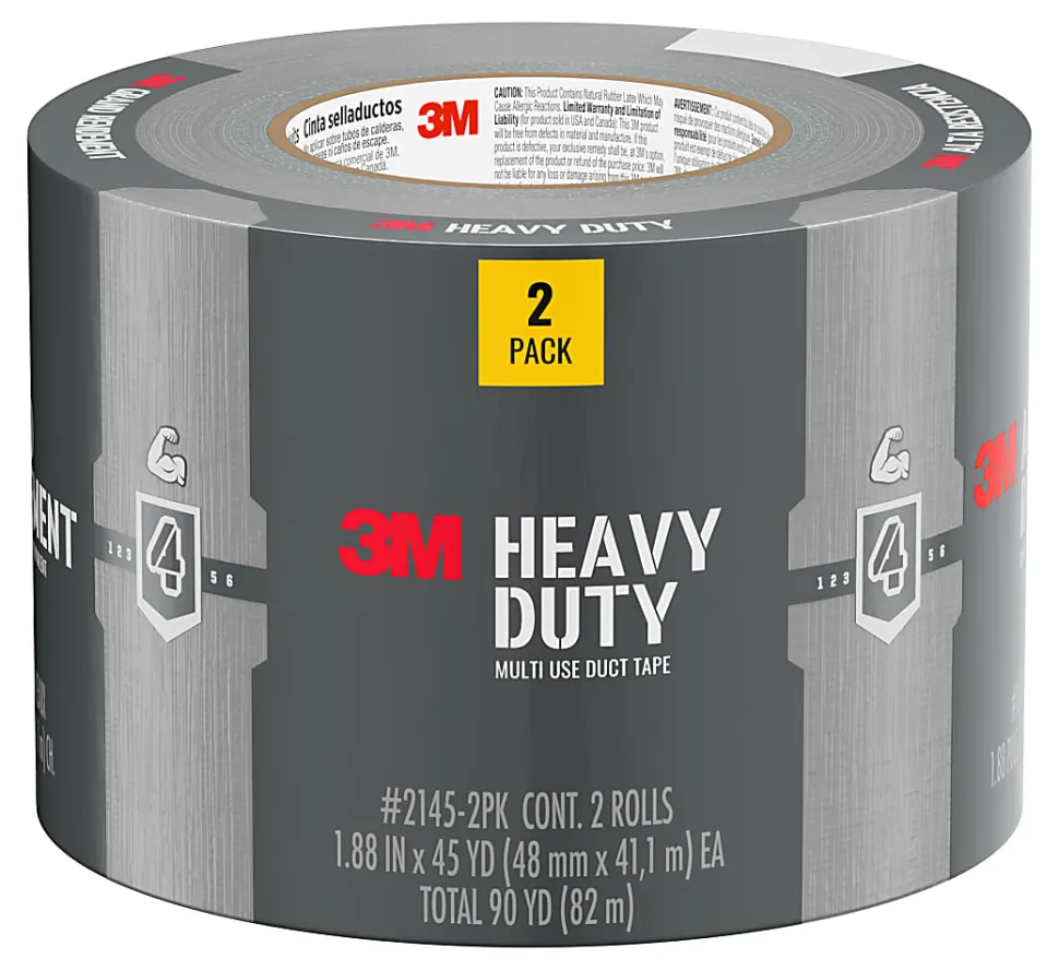 3M™ Heavy Duty Duct Tape 2145-2PK, 1.88in x 45yd, 2 Rolls/Pack