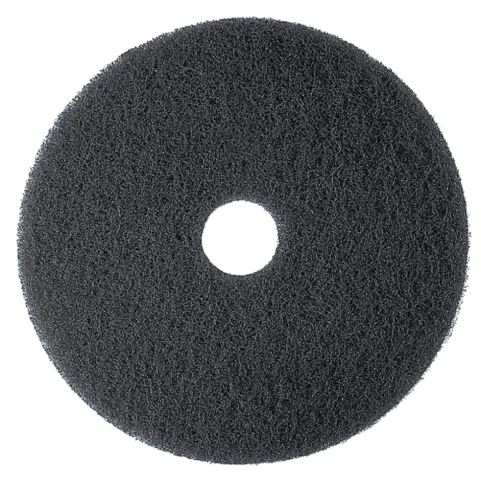 3M™ 7300 High Productivity Floor Pads, 19", Black, Pack Of 5 Pads