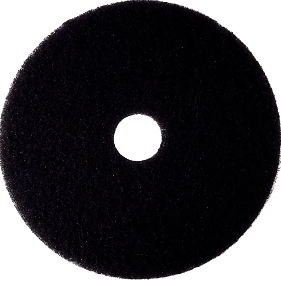 3M™ 7300 High-Productivity Floor Stripping Pads, 17", Black, Case of 5