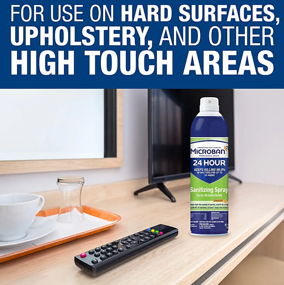 Microban® 24 Professional Sanitizing and Disinfecting Spray, 15 oz