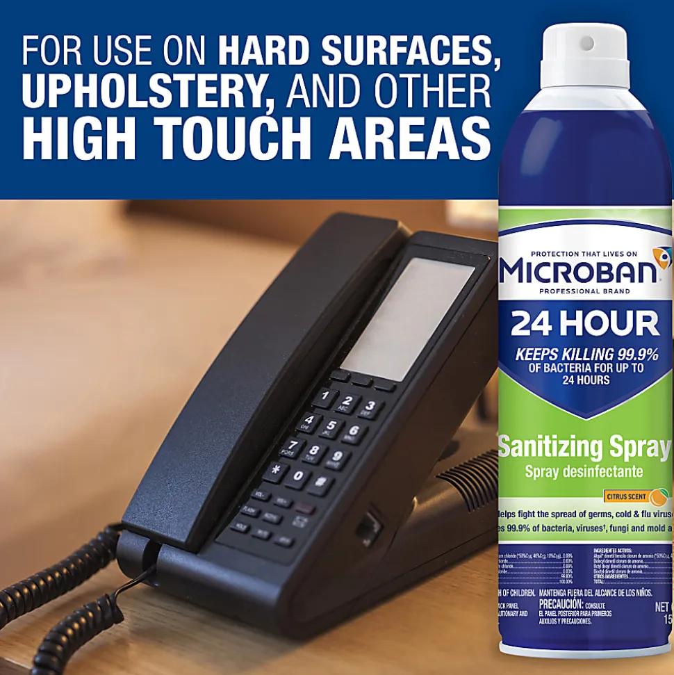 Microban® 24 Professional Sanitizing and Disinfecting Spray, 15 oz