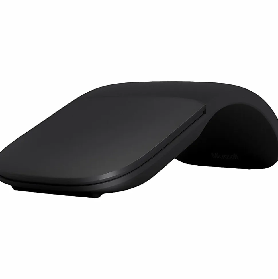 Microsoft Microsoft Arc Mouse (Black) - BlueTrack - Wireless - 32.81 ft - Bluetooth - 2.40 GHz - Black - CZV00097