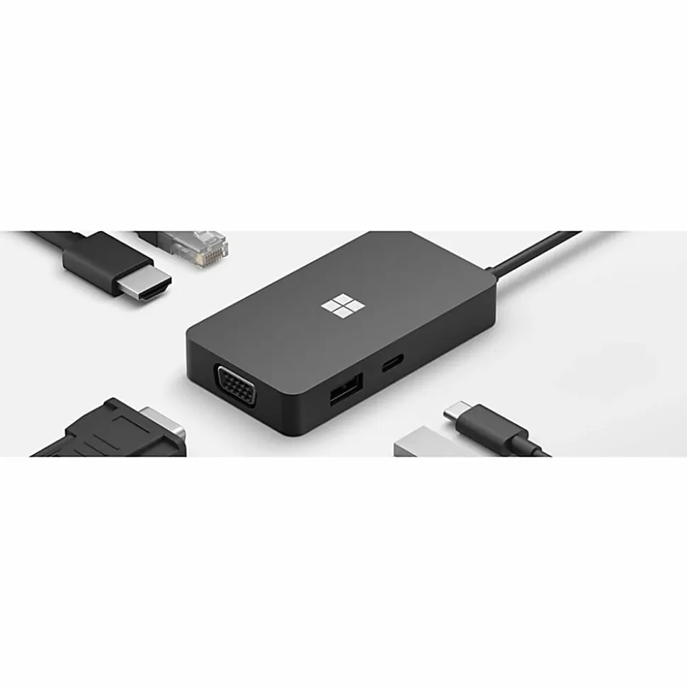Microsoft USB-C Travel Hub - for Notebook/Desktop PC - Charging Capability - USB Type C - 4K - 3840x 2160 - 16100001