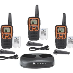 Midland X-TALKER T51X3VP3 Walkie Talkie Three Pack - 22 Radio Channels - 22 FRS - Upto 147840 ft - 38 Total Privacy Codes - T51X3VP3