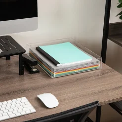 Mind Reader Acrylic Paper Tray Desktop Organizer, 2