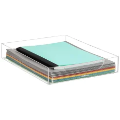 Mind Reader Acrylic Paper Tray Desktop Organizer, 2