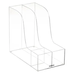 Mind Reader Acrylic Vertical File Storage Magazine Holder, 9-3/4