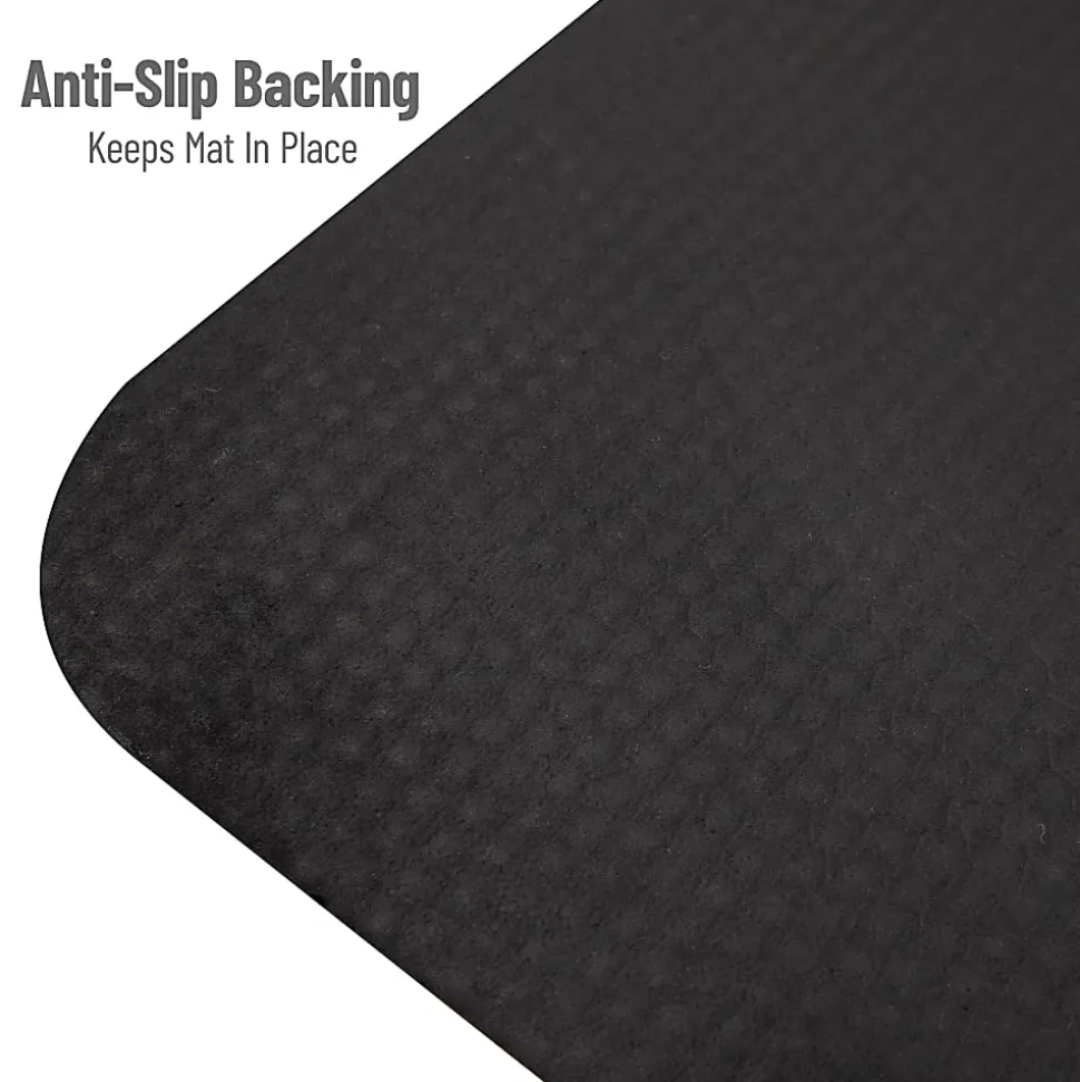 Mind Reader Anti-Fatigue Standing Desk Mat, 3/4"H x 20-1/4"W x 39-1/2"L, Black