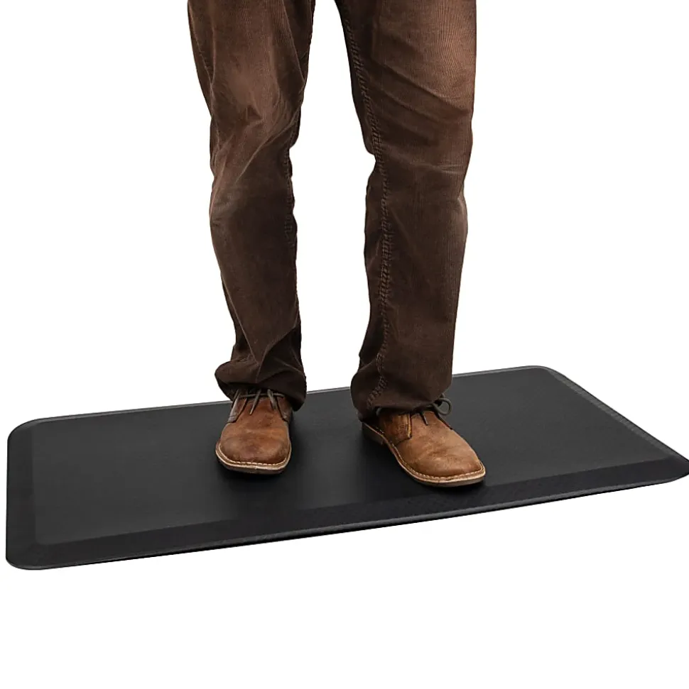 Mind Reader Anti-Fatigue Standing Desk Mat, 3/4"H x 20-1/4"W x 39-1/2"L, Black