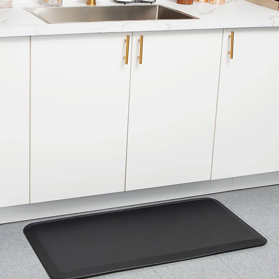 Mind Reader Anti-Fatigue Standing Desk Mat, 3/4"H x 20-1/4"W x 39-1/2"L, Black