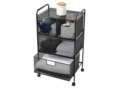 Mind Reader Cart with Drawers Multipurpose Office Organizer Utility Cart, Metal, 29