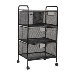 Mind Reader Cart with Drawers Multipurpose Office Organizer Utility Cart, Metal, 29