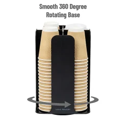 Mind Reader 4-Compartment Coffee Cup and Lid Carousel, Countertop Organizer, 7-3/4