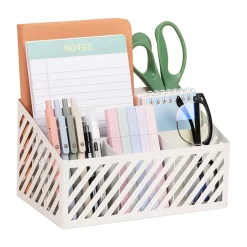 Mind Reader 5-Compartment Desktop Organizer And Mail Sorter, 4-3/4”H x 5-5/16”W x 8-1/2”D, White, Total Qty 1