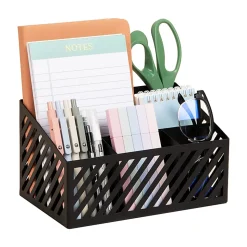 Mind Reader 5-Compartment Desktop Organizer And Mail Sorter, 4-3/4”H x 5-5/16”W x 8-1/2”D, Black, Total Qty 1