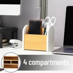 Mind Reader 3-Compartment Desktop Organizer, 5