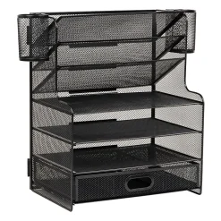 Mind Reader 6-Compartment Mesh Desk Organizer, 16