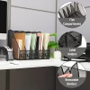 Mind Reader 5-Compartment Vertical File Organizer, 12-1/4”H x 9-3/4”W x 16-1/4”D, Black, Total Qty 1