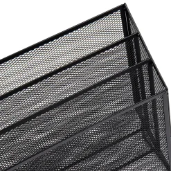 Mind Reader 3-Compartment Wire Mesh File Organizer, Letter Size, 11-1/2”H x 12-1/2”W x 3-3/4”D, Black