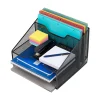Mind Reader Desktop Vertical Paper Tray Organizer, 9-1/2” H x 11-1/2” W x 12-1/2” D, Black