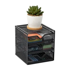 Mind Reader 3-Drawer Accessory Storage Desktop Organizer, 6-1/2