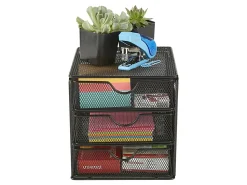 Mind Reader 3-Drawer Accessory Storage Desktop Organizer, 6-1/2