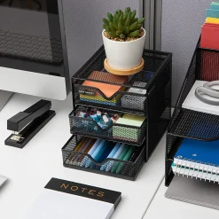 Mind Reader 3-Drawer Accessory Storage Desktop Organizer, 6-1/2