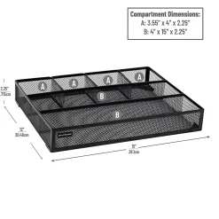 Mind Reader Drawer Organizer Utensil Organizer Desk Organizer, 2-1/4