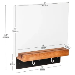 Mind Reader Dry-Erase Whiteboard Message Center, 18
