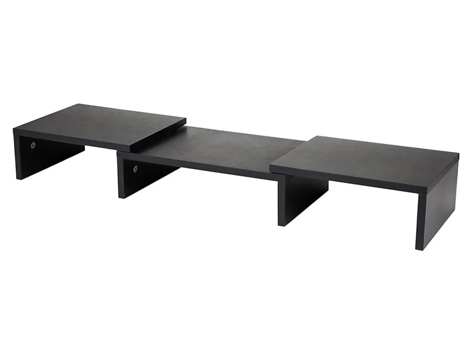 Mind Reader Dual Monitor Stand, 4-3/4”H x 9-1/4”W x 51-1/4”D, Black