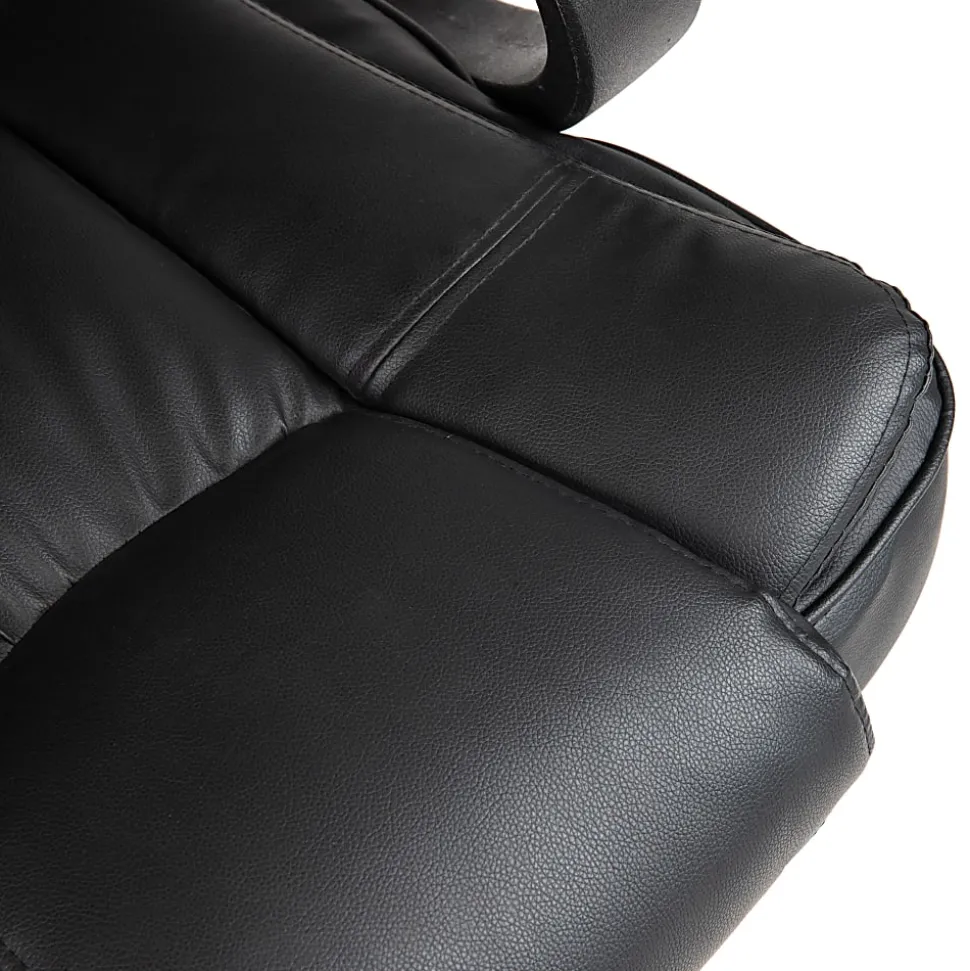 Mind Reader Ergonomic Faux Leather High-Back Executive Office Chair, 45-49"H, Black