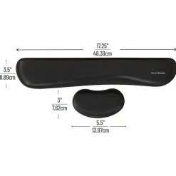 Mind Reader Ergonomic Keyboard and Mouse Wrist Rest Sets Gaming Accessory, 3/4