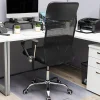 Mind Reader Ergonomic Mesh High-Back Swivel Executive Office Desk Chair, 42 1/2-47"H, Black