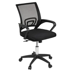 Mind Reader Ergonomic Mesh Mid-Back Swivel Executive Office Chair, Black