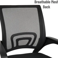 Mind Reader Ergonomic Mesh Mid-Back Swivel Executive Office Chair, Black