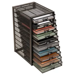 Mind Reader File Storage Drawers Multi-Purpose Desk Organizer, 21-1/4