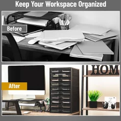 Mind Reader File Storage Drawers Multi-Purpose Desk Organizer, 21-1/4