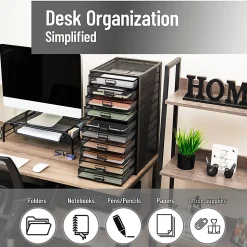 Mind Reader File Storage Drawers Multi-Purpose Desk Organizer, 21-1/4