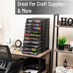 Mind Reader File Storage Drawers Multi-Purpose Desk Organizer, 21-1/4