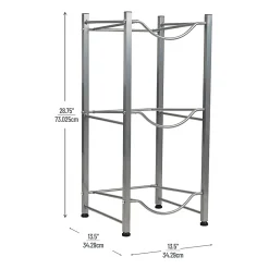 Mind Reader 5 Gallon Water Jug Stand Metal 3 Tier Water Cooler Stand, 28-3/4