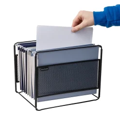 Mind Reader Hanging File Folder Organizer, 10-1/4”H x 9-3/4”W x 13”D, Black