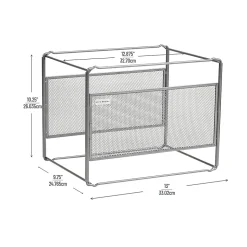 Mind Reader Hanging File Folder Organizer, 10-1/4”H x 9-3/4”W x 13”D, Silver