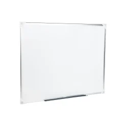 Mind Reader Magnetic Dry-Erase White Board Wall Mount with Marker Shelf, 1/2