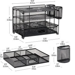 Mind Reader Mesh Desk Organizer, 9