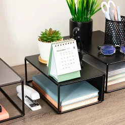 Mind Reader Metal Desktop Risers, Black, Total Qty 3
